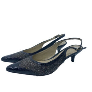 Talbots Tweed Slingback Kitten Heels | Size 10 | Classic Pointed Toe Pumps
